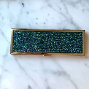Judith Leiber Swarovski crystal mini mirror